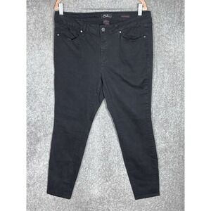 Earl Skinny Jeans Womens Size 18W Black Cotton Spandex‎ Stretch Pockets